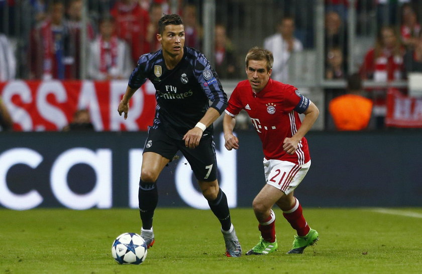 Real Madrid's Cristiano Ronaldo celebrates scoring their first goal