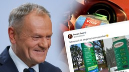 nowy cud na stacjach, benzyna po 5,18 zł/l. tusk: mogę zwrócić grosika?