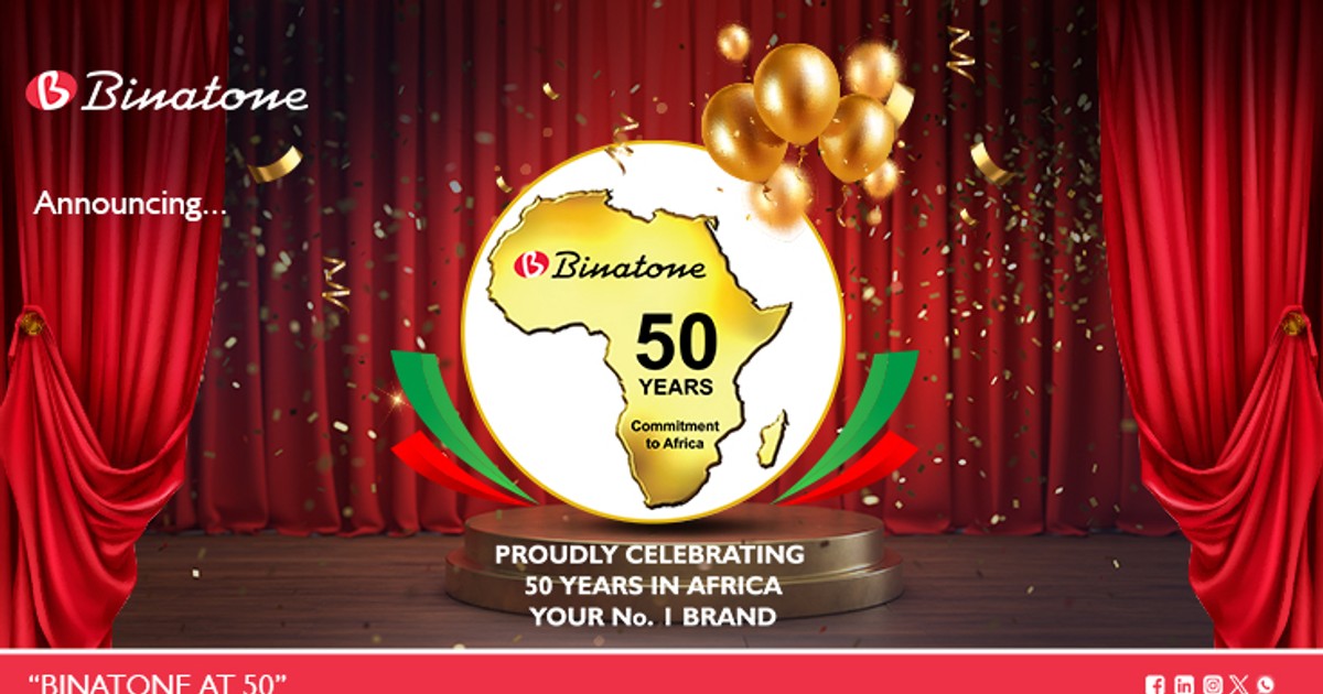 Binatone's 50th Anniversary in Africa Logo: 50 years commitment to Africa - Vimarsana News