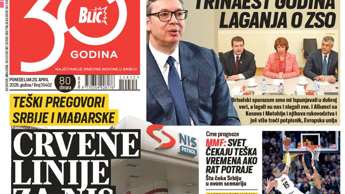 Naslovna strana za 20.4.