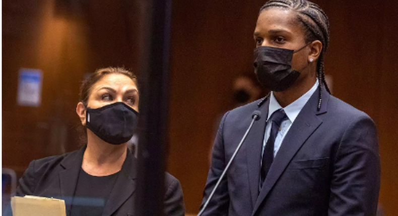 ASAP Rocky in the courtroom on Momday [Peoplemagazine]