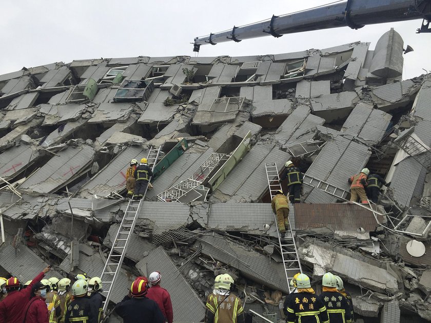 Trzęsienie ziemi o sile 6,4 w skali Richtera nawiedziło miasto Tainan na południu Tajwanu