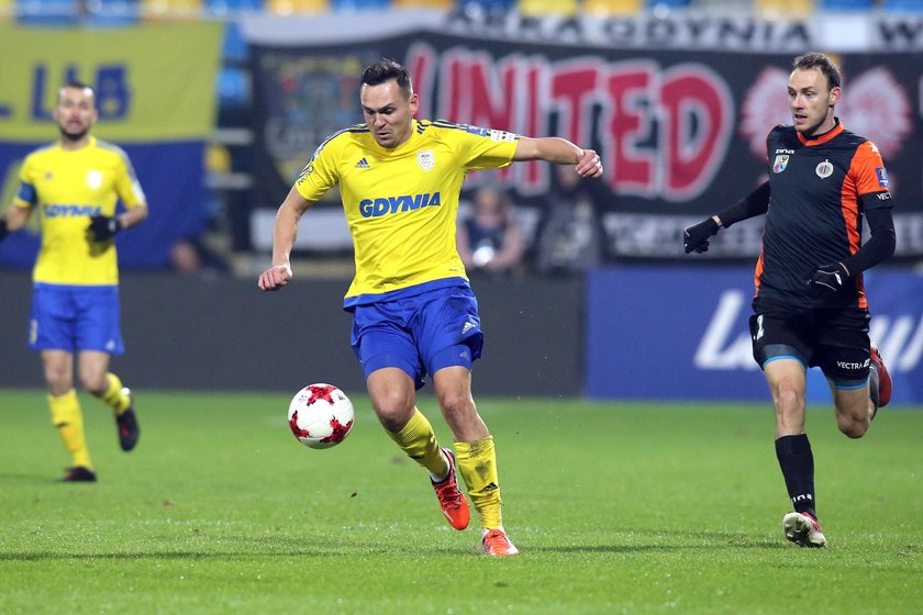 Pilka nozna. Ekstraklasa. Cracovia Krakow - Arka Gdynia. 04.03.2018