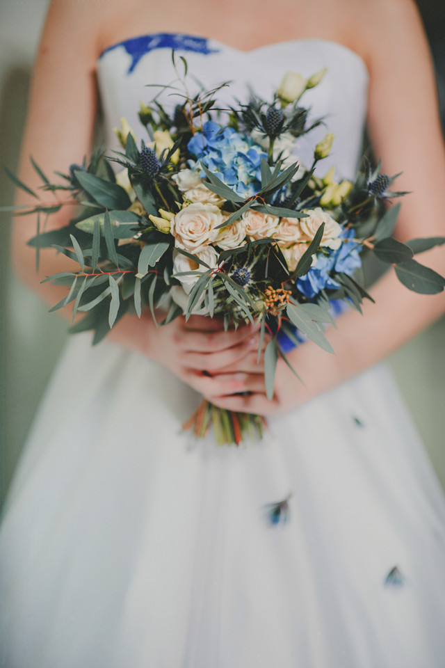 Niebieski kolorem przewodnim ślubu i wesela