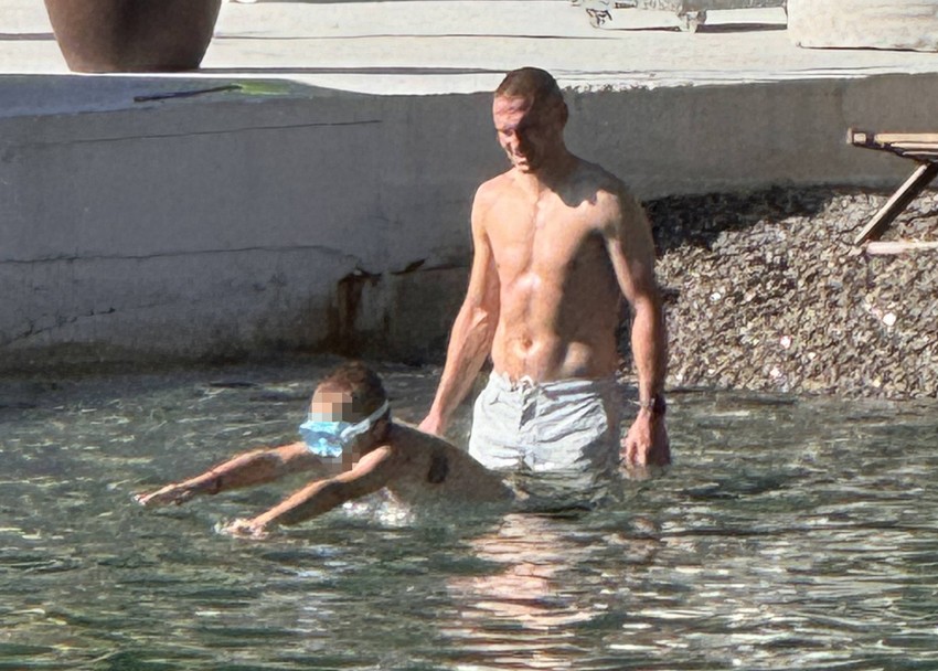 Nemanja Vidić sa sinom