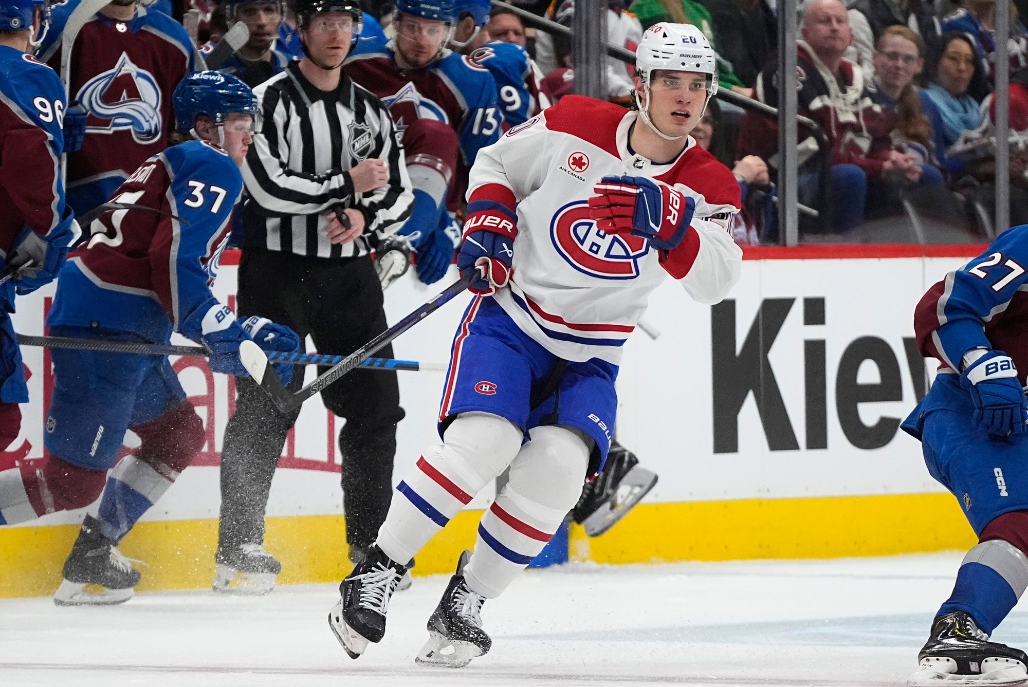 Slovenský útočník Juraj Slafkovský (Montreal Canadiens).