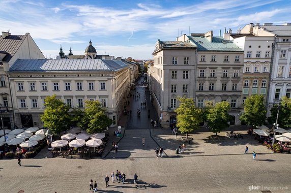 Szewska z lotu ptaka od strony Rynku