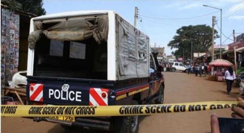 File image of a police vehicle at a crime scene