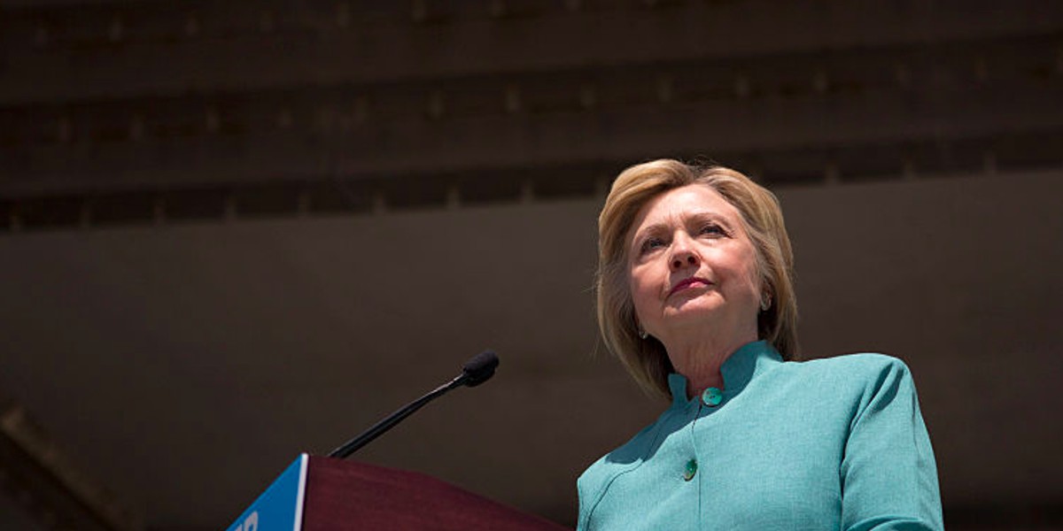 Hillary Clinton in Atlantic City, New Jersey.