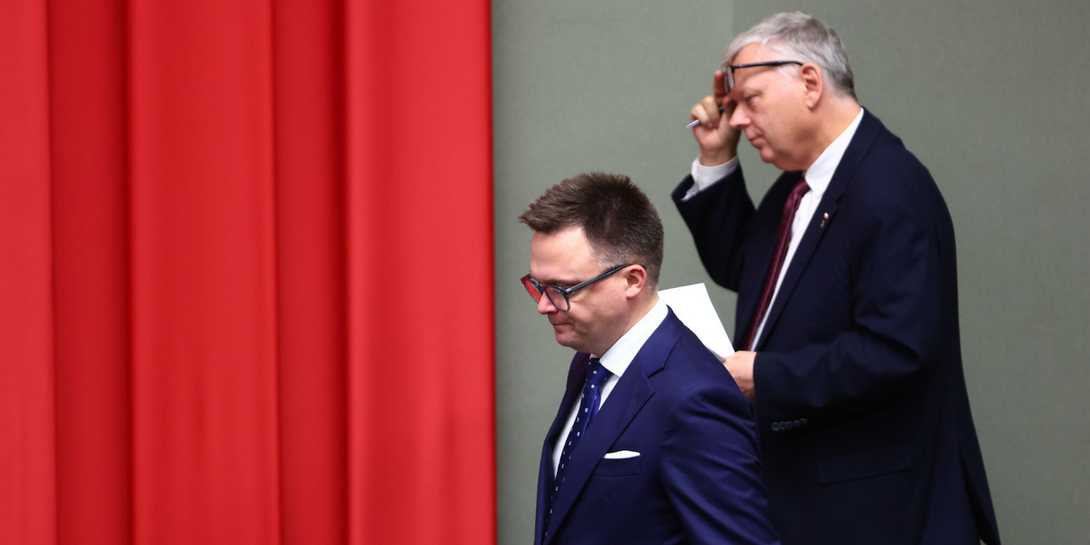 Szymon Hołownia i Marek Suski starli się na początku posiedzenia Sejmu.