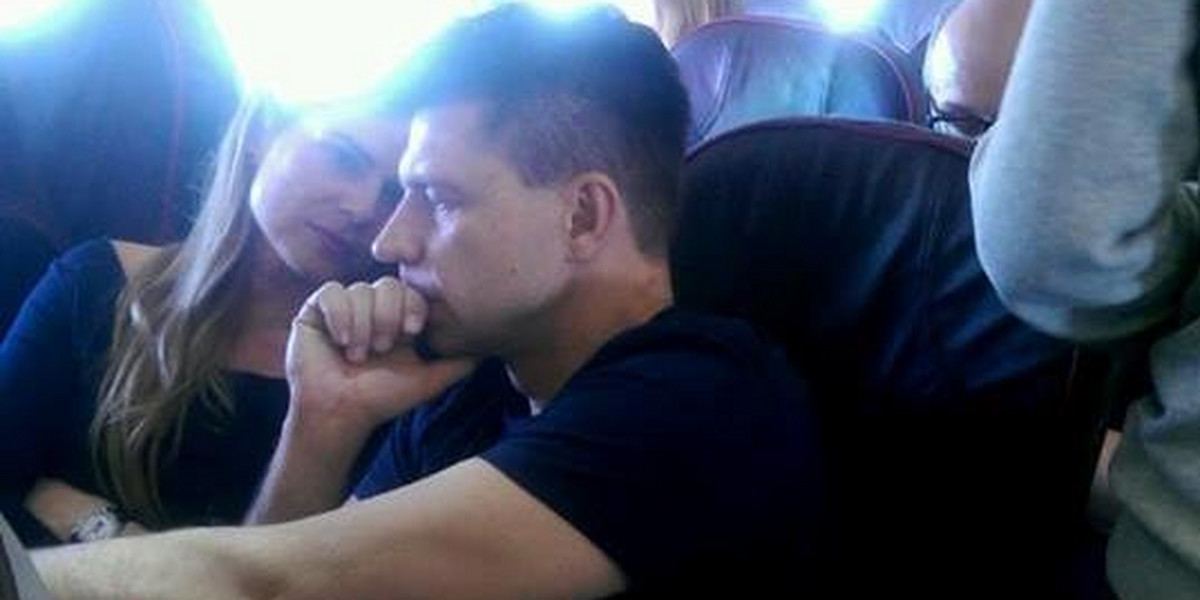 Ryszard Petru i Joanna Szmidt przyłapani w samolocie lecącym do Portugalii