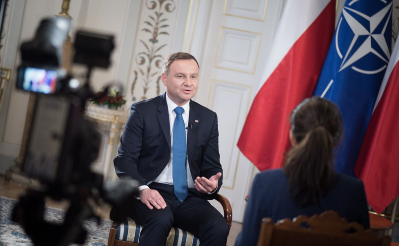Prezydent Andrzej Duda udziela wywiadu