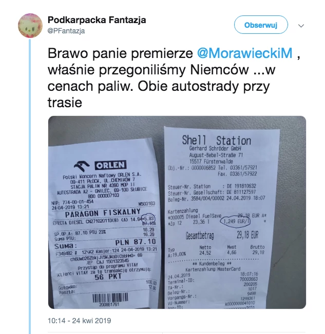 Czy w Polsce paliwo jest już droższe niż w Niemczech?