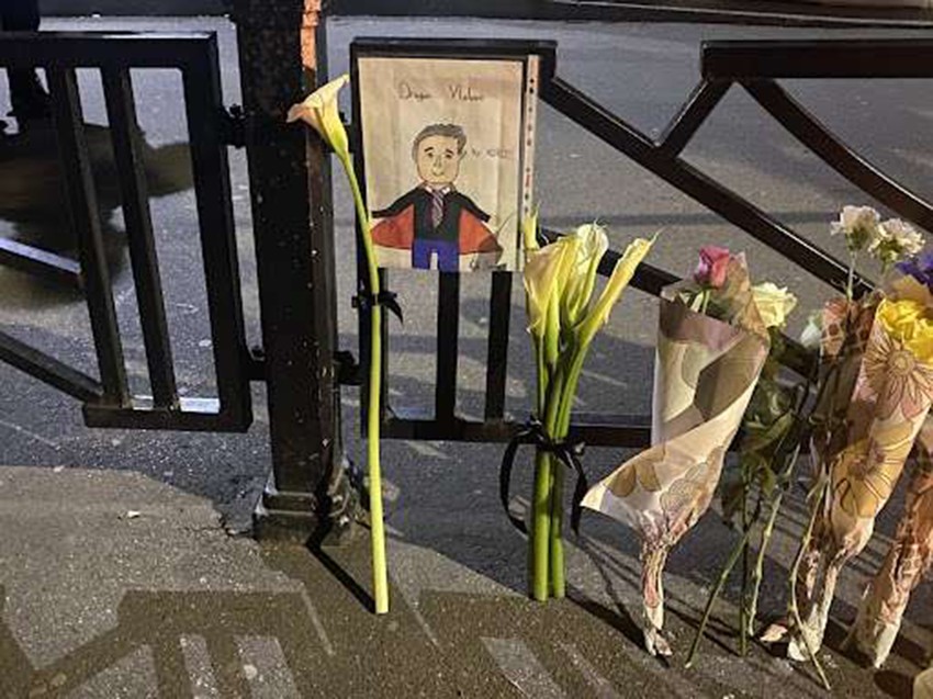 Crtež posvećen ubijenom Draganu Vlahoviću