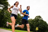 Jogging together - sport young couple