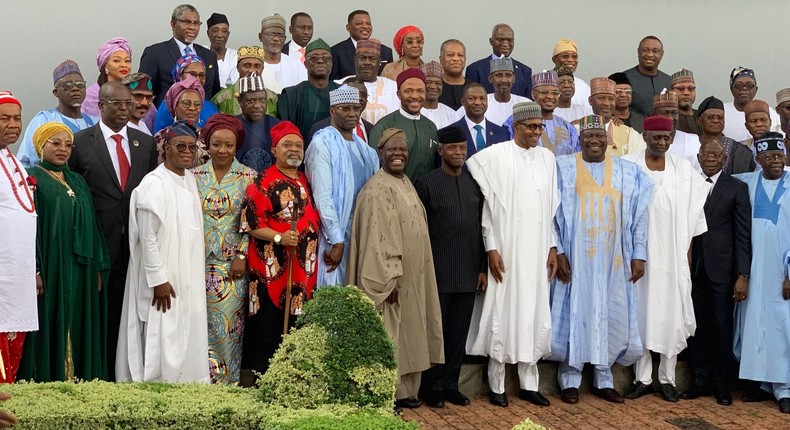 President Muhammadu Buhari and Ministers [Twitter/@NGRPresident]