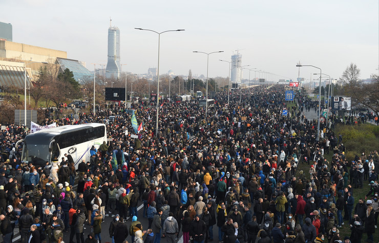 Protest kod Sava centar 