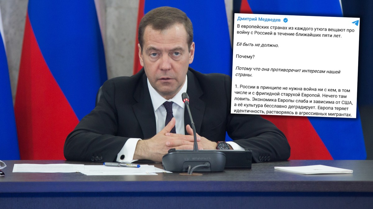 Kuriozalny wpis Dmitrija Miedwiediewa. "Rosja zawsze przybywała do Europy jako wyzwoliciel"