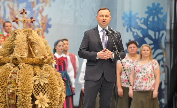 Andrzej Duda na dożynkach w Spale