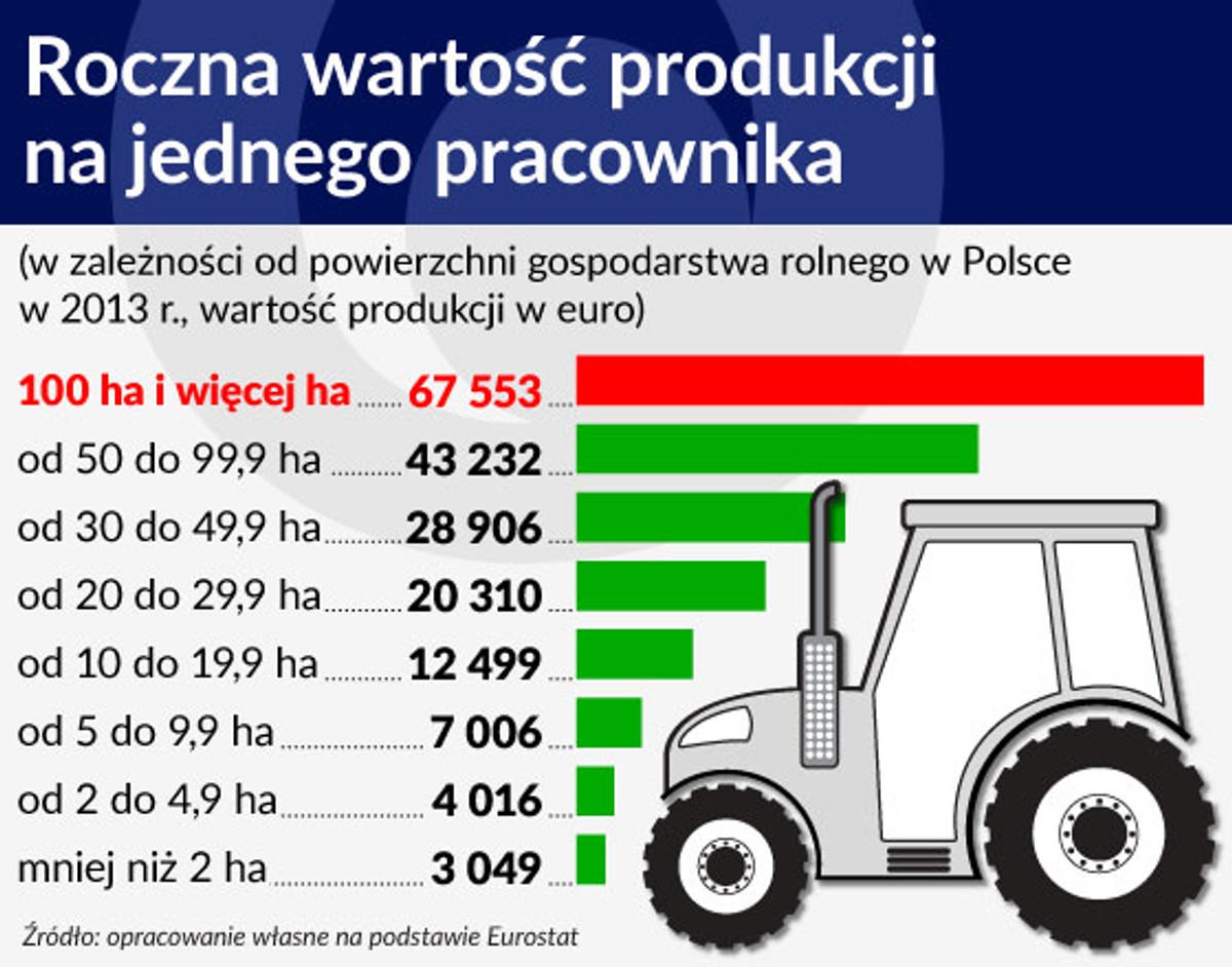 Roczna wartość produkcji na jednego pracownika