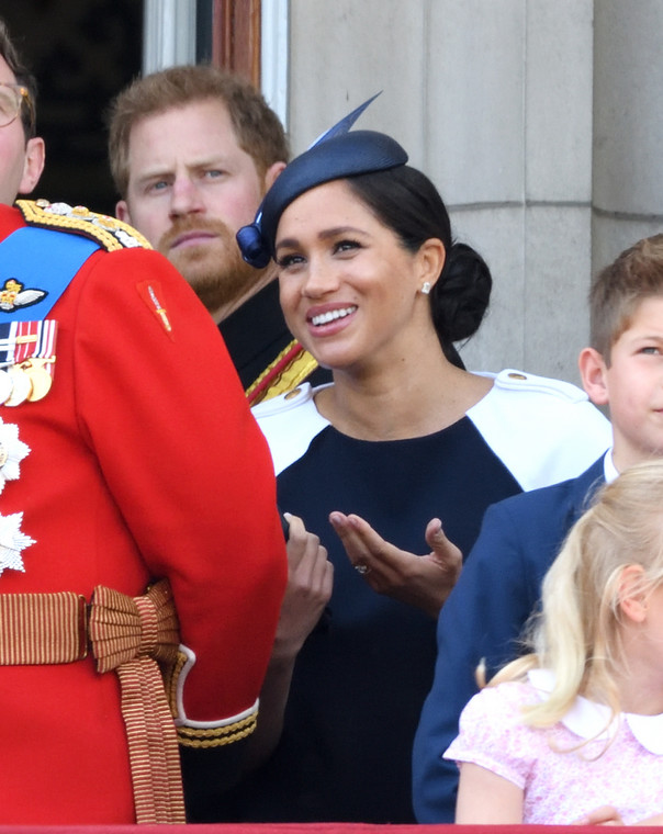Harry i Meghan podczas Trooping The Colour