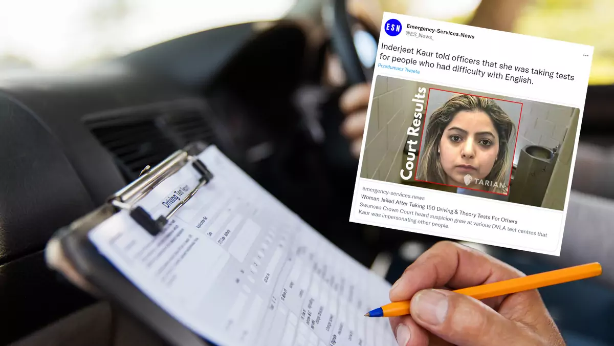 Inderjeet Kaur zdała egzamin na prawo jazdy 150 razy (screen: twitter.com/@ES_News_)