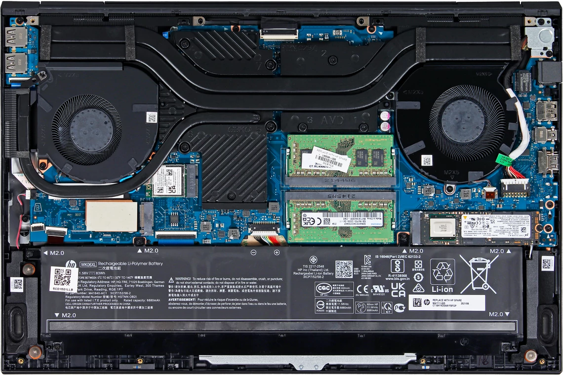 HP OMEN 16 (16-c0114nw) – wnętrze laptopa