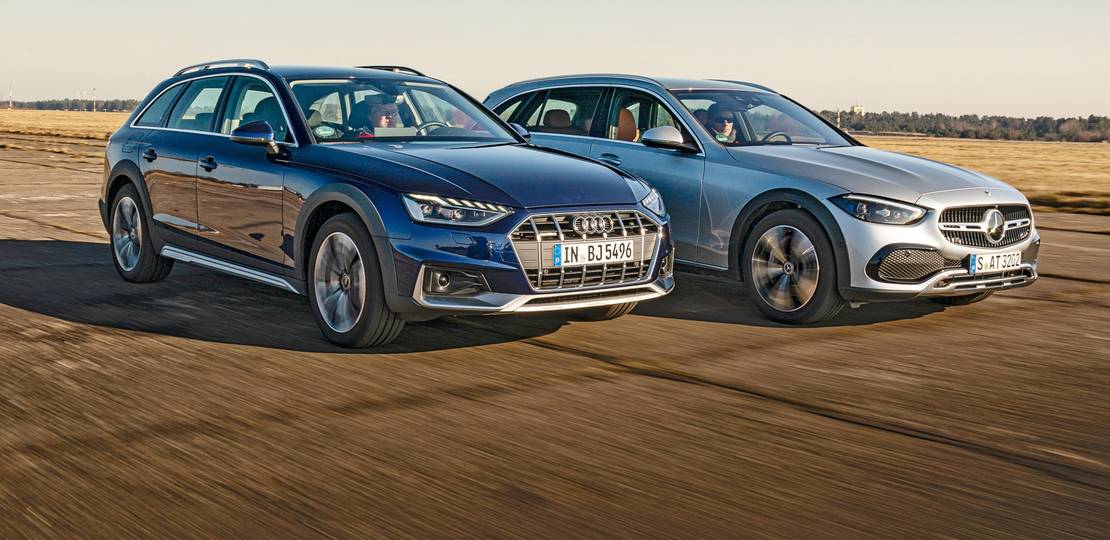 Mercedes klasy C kontra Audi A4 - które uterenowione kombi z dieslem jest lepsze?