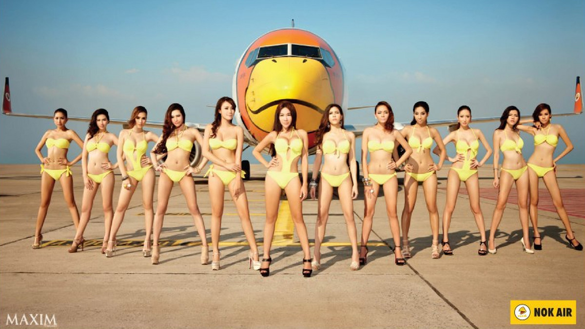 Tajskie tanie linie lotnicze Nok Air, wydały ostatnio kalendarz ze zdjęciami niekompletnie ubranych modelek magazynu Maxim. Jednak nie wszystkim w Tajlandii spodobał się taki sposób wykorzystania damskich wdzięków.