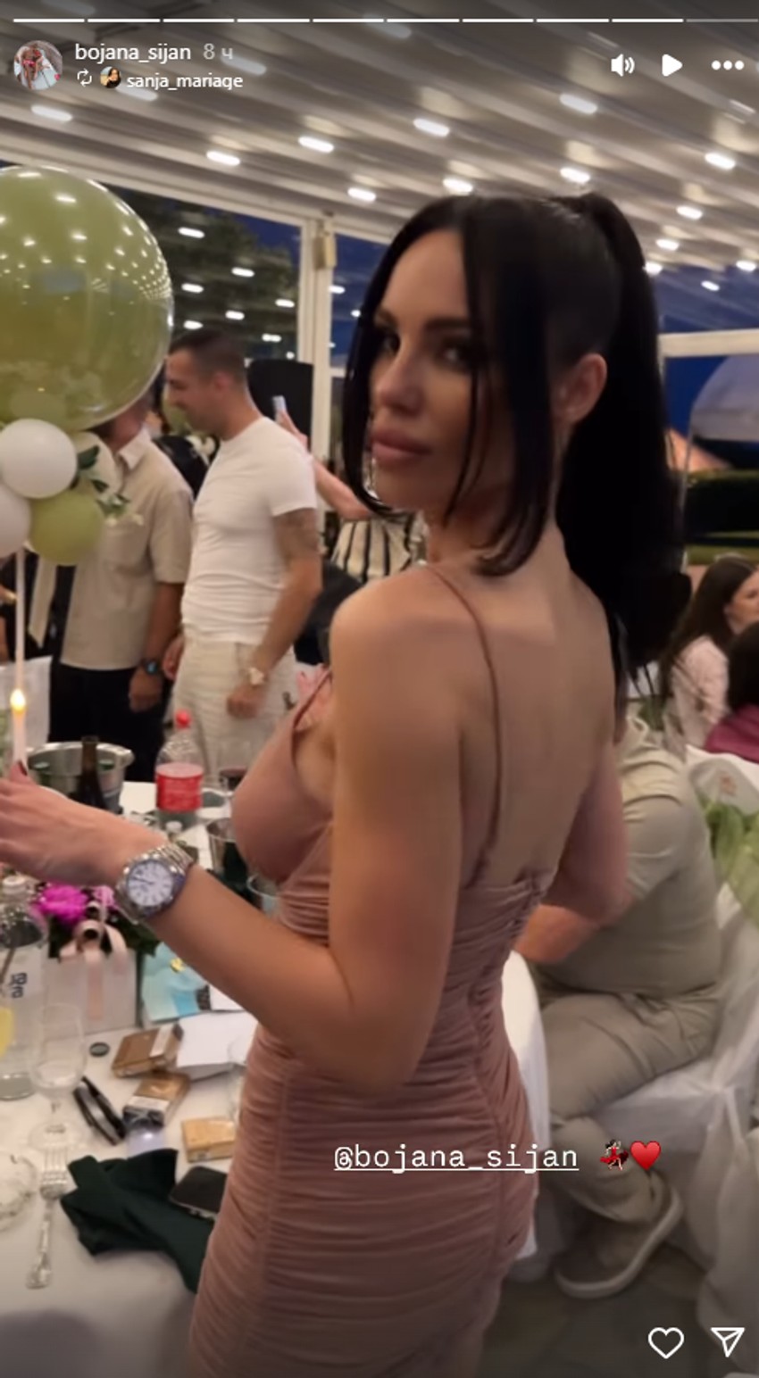 Bojana Šijan na krštenju sina