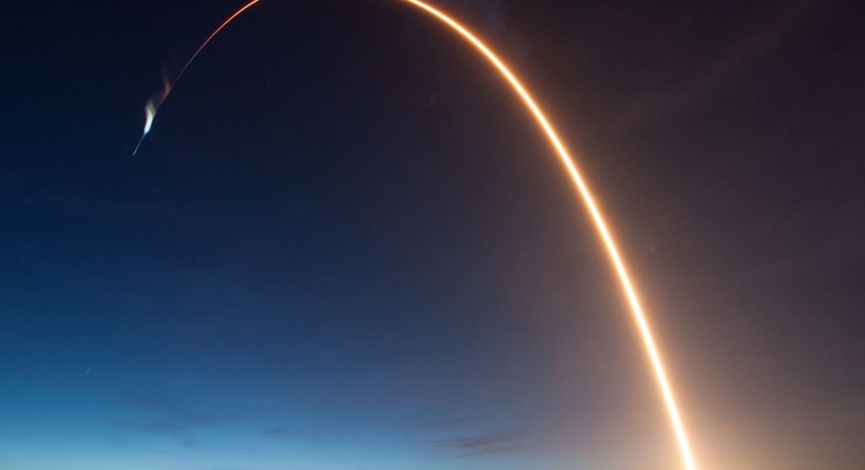 SpaceX's Dragon spacecraft lifts off at Cape Canaveral Air Force Station in Florida.
