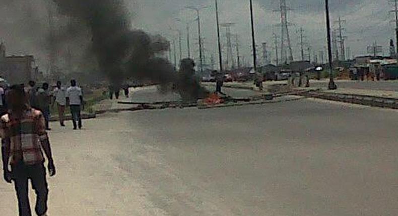 Riot in Ajah, Lagos on July 6, 2015