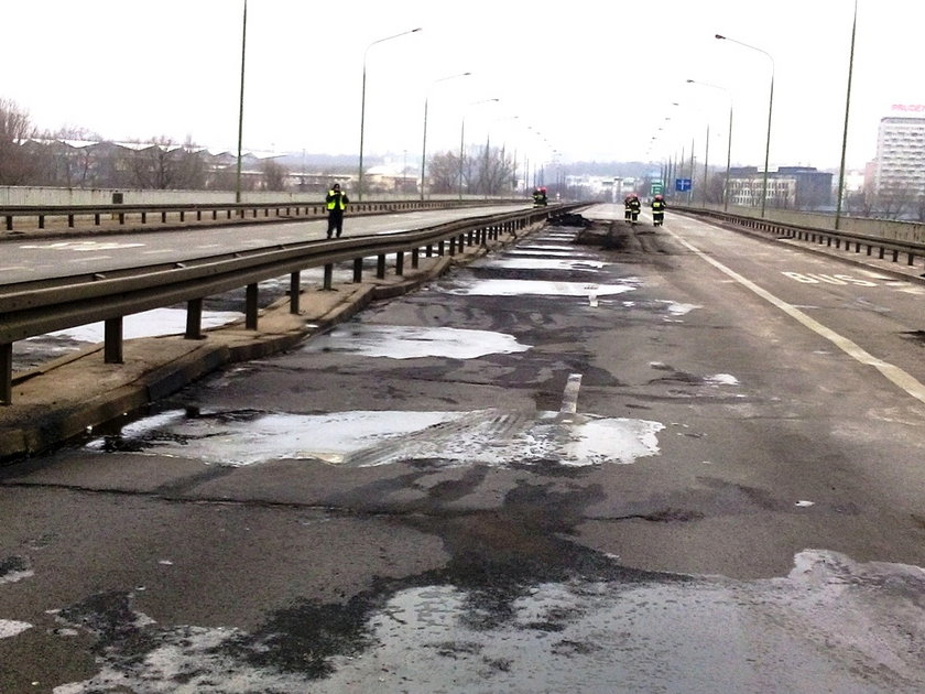 Pożar mostu Łazienkowskiego