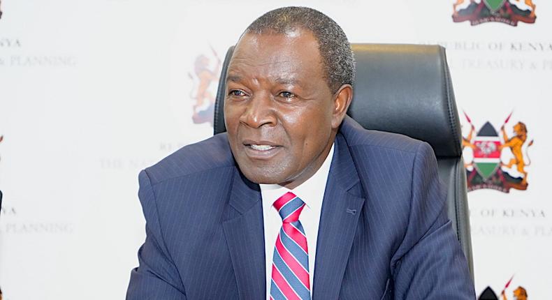 Treasury CS Njuguna Ndungu chairing a meeting in December 2022