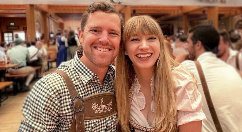 My husband and I went to Oktoberfest for the first time. Emily Pogue