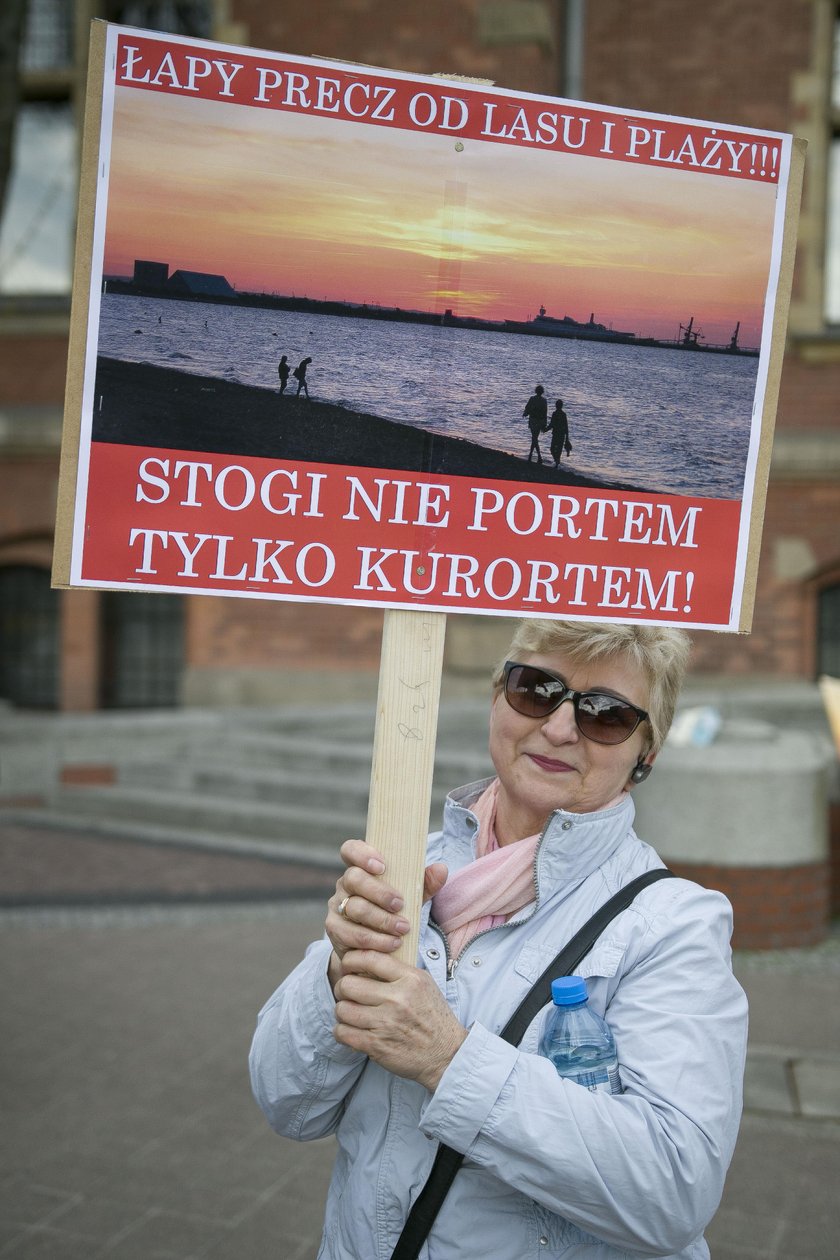 Protest mieszkańców Stogów