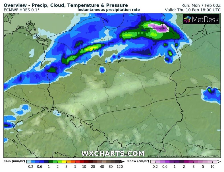 Mimo wyższej temperatury, opady nie ustąpią