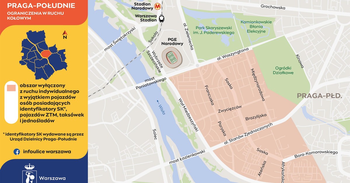 Mecz Polska – Holandia na PGE Narodowym. Bedą zmiany w ruchu