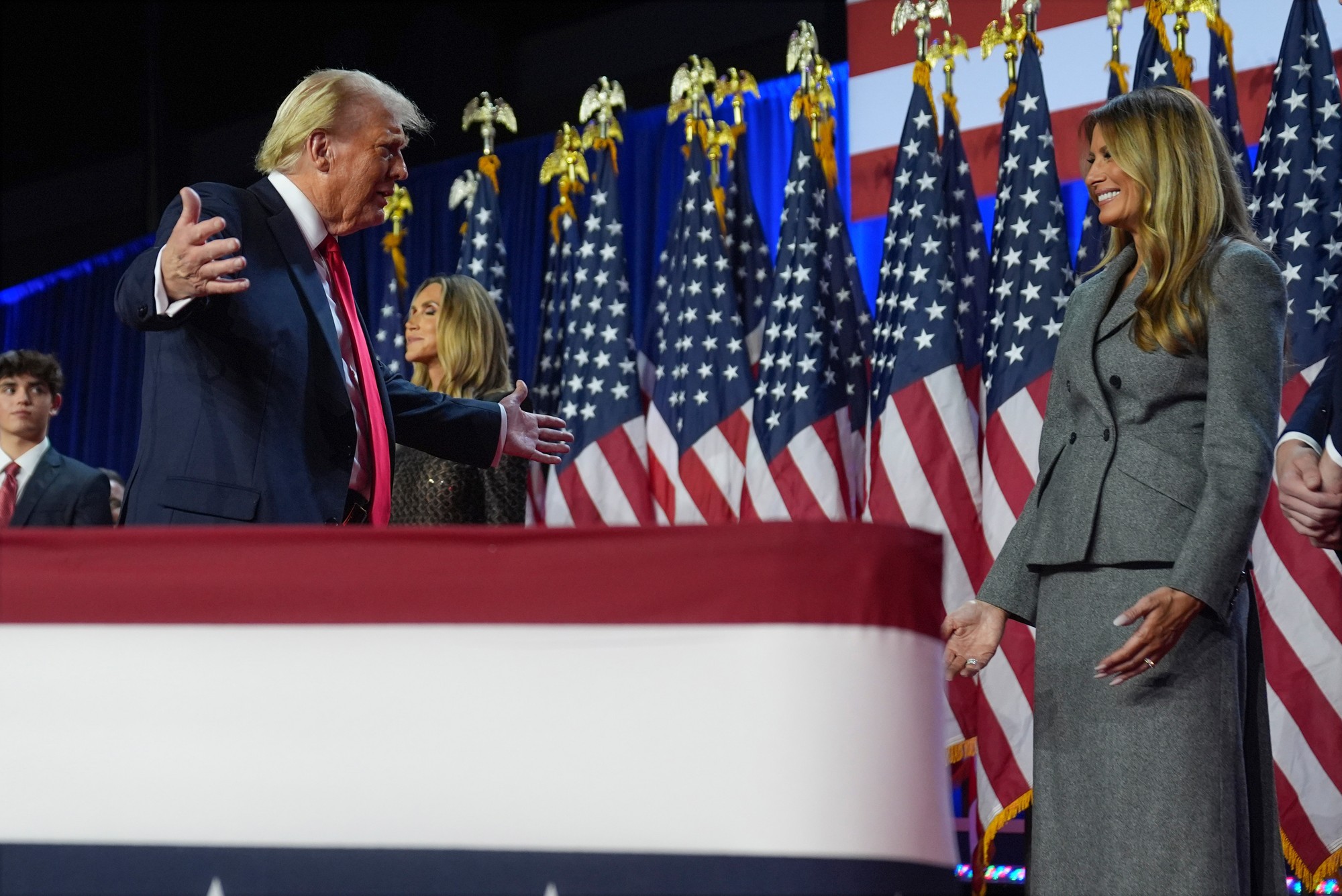 Donald Trump v americkom West Palm Beach 6. novembra 2024.
