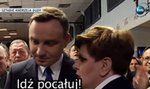 Duda też ma suflerkę! Szydło: Idź, pocałuj (żonę)!