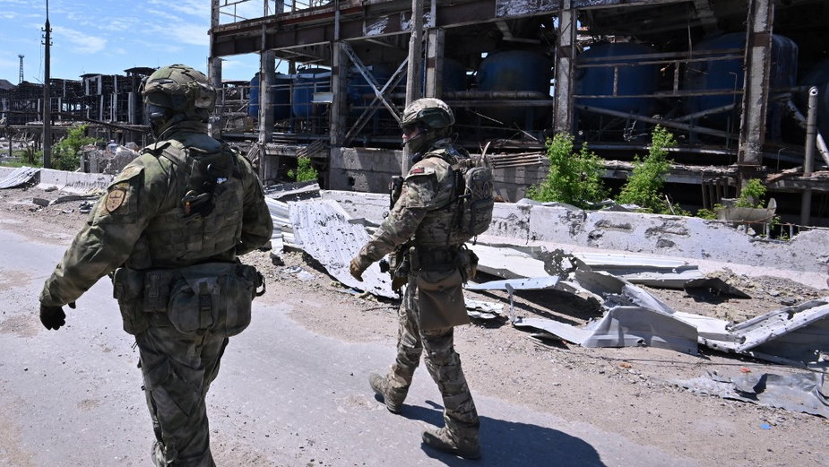 Rosyjscy żołnierze w Mariupolu, 13.06.2022 r.