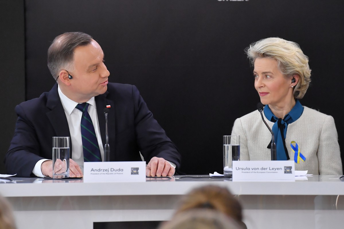 Andrzej Duda i Ursula von der Leyen