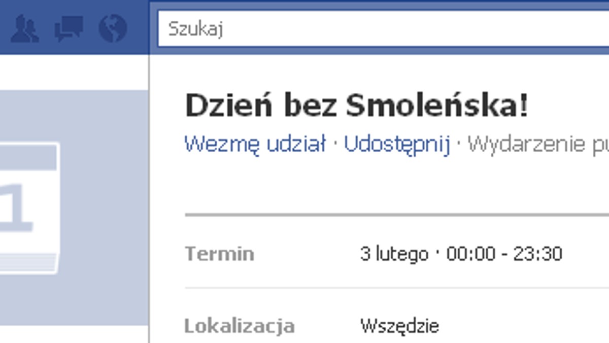 Inicjatorzy wydarzenia "Dzień bez Smoleńska" na Facebooku twierdzą, że słowa takie jak Smoleńsk, Katyń, katastrofa, kontrolerzy i MAK są już męczące. Pytają przy tym: "Nie chcesz wzniecać powstania? Masz dość polowania na winnego? Tak? (…) Weź udział w inicjatywie na rzecz zdrowia psychicznego i emocjonalnego! Ogłośmy 3 lutego dniem bez Smoleńska!" Jednak poseł Prawa i Sprawiedliwości Stanisław Pięta odpowiada, że to MAK karmi Polaków kłamstwami o Smoleńsku, z kolei Donald Tusk wciąż ma "czelność" pozostawania na stanowisku premiera.