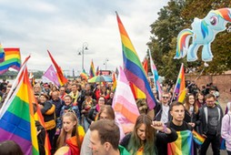 Toruń, 21.09.2019. III Marsz Równości pod hasłem Dla życia i rodziny, 21 bm. w Toruniu. (tż/pkus) PAP/Tytus Żmijewski