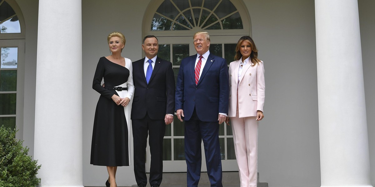 Andrzej Duda w trakcie wizyty u prezydenta Donalda Trumpa