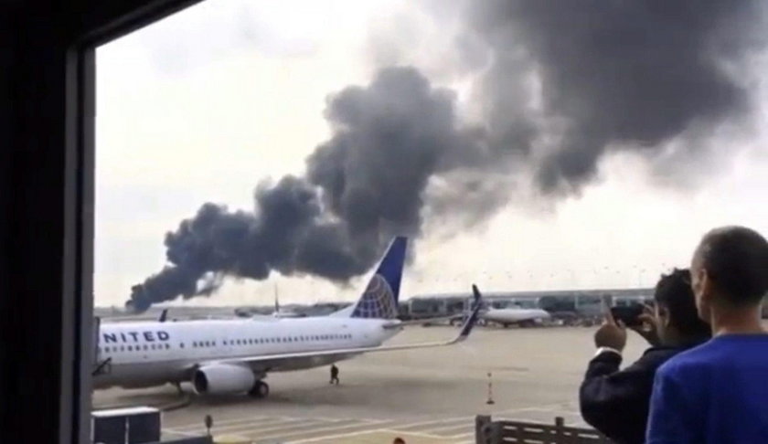Samolot stanął w płomieniach podczas kołowania