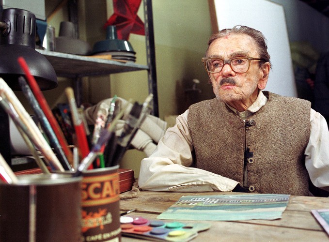 Krystyna Feldman jako Nikifor Krynicki w filmie 'Mój Nikifor'