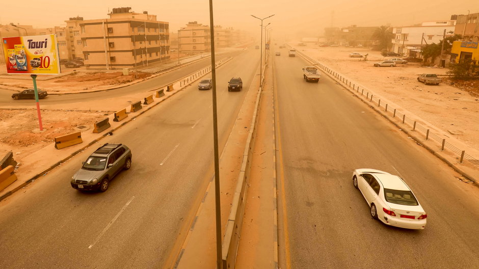 Silna burza piaskowa nawiedziła Libię (na zdj. Bengazi)