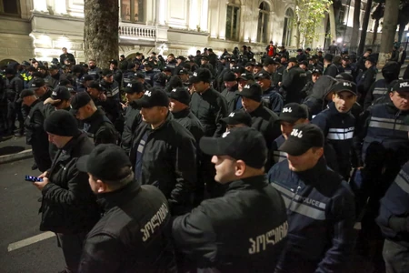 Protesti nakon parlamentarnih izbora u Tbilisiju, Gruzija, 28. oktobra