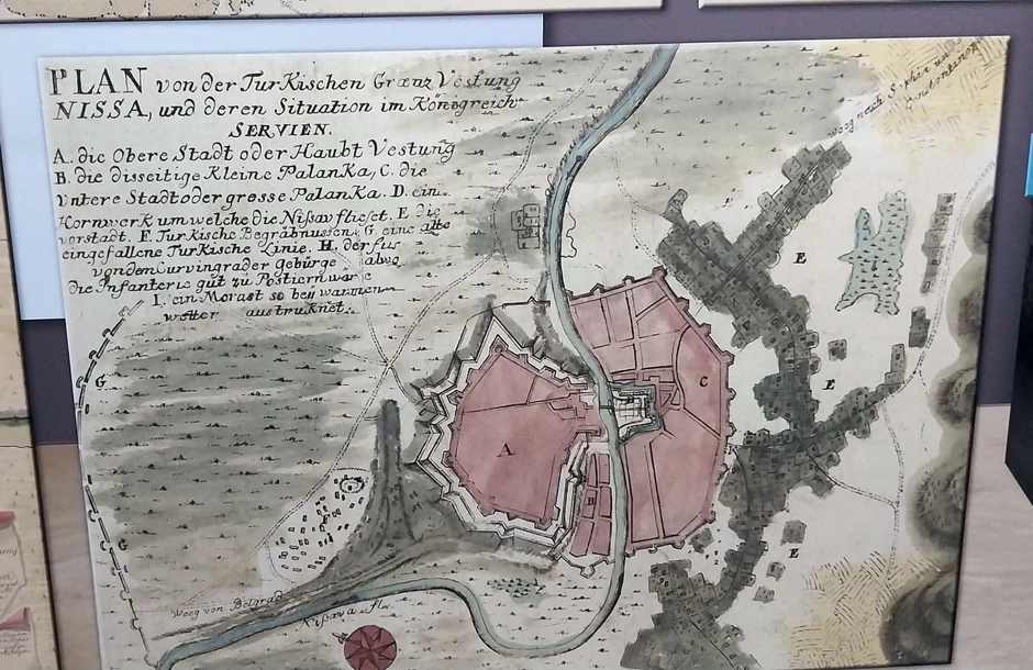 Plan niške Tvrđave koji je dobijen od Moravske biblioteke u Brnu